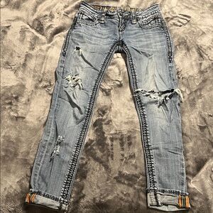 Distressed Light Blue Women's Jeans